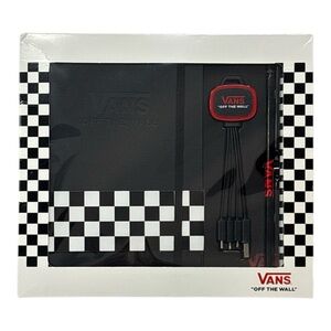 VANS Off The Wall Back To School Set Pencils Journal Light Up Cables Pouch NEW